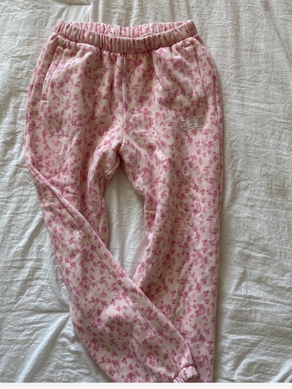 GAP Pink Floral Jogger Sweatpants